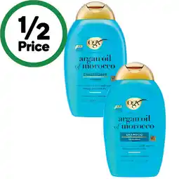 Woolworths OGX Shampoo or Conditioner 385ml offer