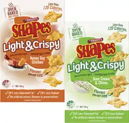 Coles Arnott's Fully Loaded or Light & Crispy Shapes 120g-130g offer