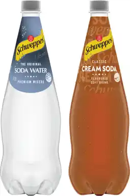 Coles Schweppes Mixers or Soft Drink 1.1 Litre offer
