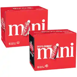 Woolworths Coca-Cola Classic, Zero Sugar or Diet Soft Drink Varieties 6 x 250ml offer
