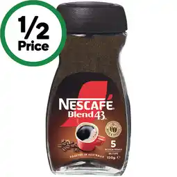 Woolworths Nescafé Blend 43 Coffee – Excludes Decaf 150g offer