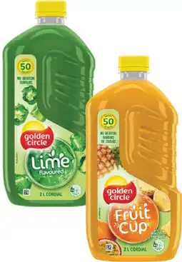 Coles Golden Circle Cordial offer
