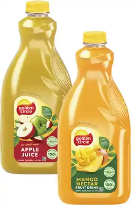 Coles Golden Circle Mango Nectar or Apple Juice 2 Litre offer