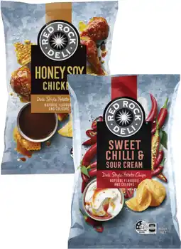 Coles Red Rock Deli Potato Chips-165g offer