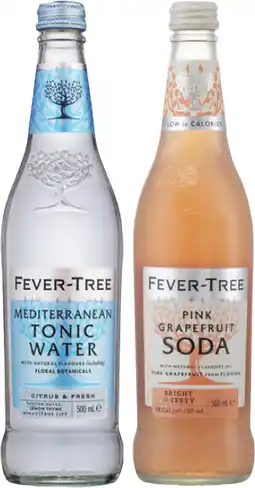 Coles Fever-Tree Tonic or Soda Water 500mL offer
