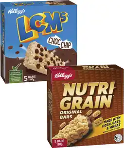 Coles Kellogg's LCMs or Nutri Grain Bars 5 Pack 100g-110g offer