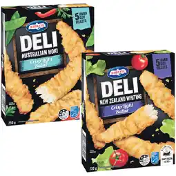 Woolworths Birds Eye Deli Fish or Snacking Varieties 250g offer