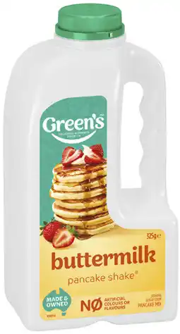 Coles Green's Pancake Shake-375g offer