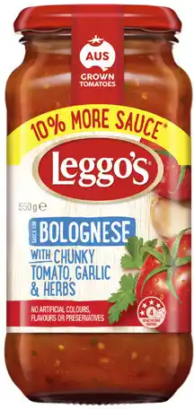 Coles Leggo's Chunky Pasta Sauce-550g offer