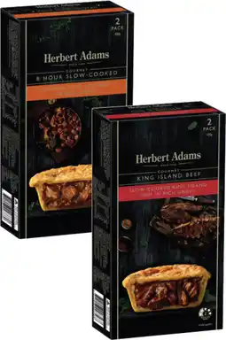 Coles Herbert Adams Slow Cooked Beef Pies 400g-420g offer