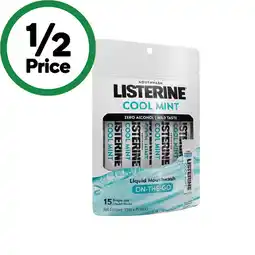 Woolworths Listerine On-The-Go Mouthwash Sachets 10ml x offer