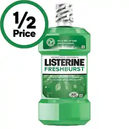 Woolworths Listerine Freshburst Antibacterial Mouthwash offer