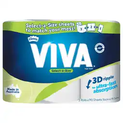 Woolworths Viva Select-A-Size Paper Towel offer
