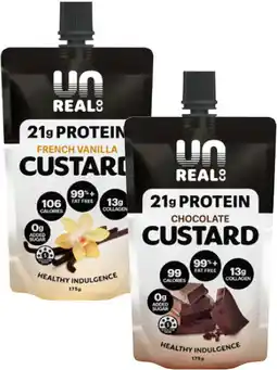 Coles Unreal High Protein Custard offer