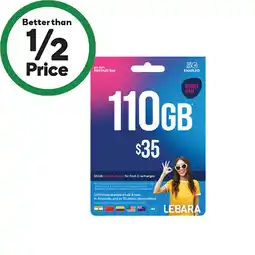 Woolworths Lebara $35 Starter Pack‡ offer