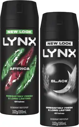 Coles Lynx Deodorant Body Spray offer