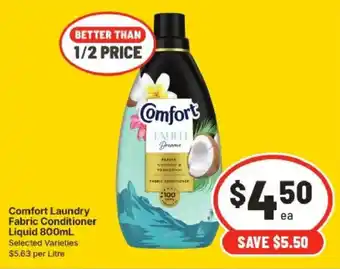 Comfort Laundry Fabric Conditioner Liquid