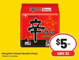 IGA Nongshim Instant Noodle 5 Pack offer