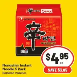 IGA Nongshim Instant Noodle 5 Pack offer