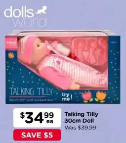 Toyworld Talking Tilly 30cm Doll offer