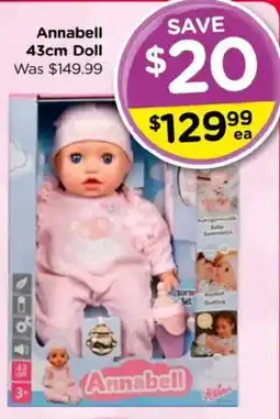 Toyworld Annabell 43cm Doll offer