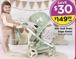 Toyworld Xeo Doll Pram Sage Green offer