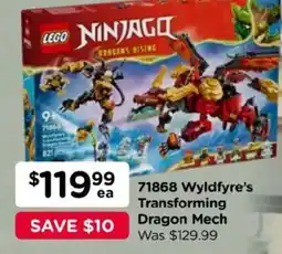 Toyworld LEGO NINJAGO Wyldfyre's Transforming Dragon Mech offer