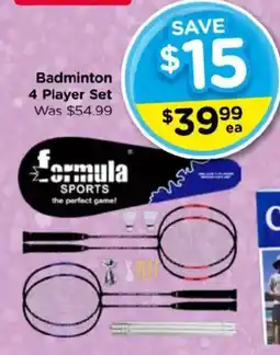 Toyworld Formula Sports Badminton 4 Player Set offer