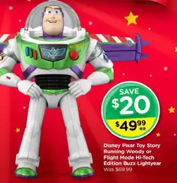 Toyworld Disney Pixar Toy Story Running Woody or Flight Mode Hi-Tech Edition Buzz Lightyear offer