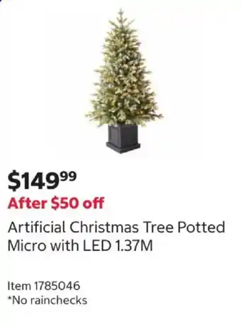 Artificial Christmas Tree Potted Micro with LED