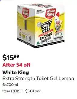 Costco White King Extra Strength Toilet Gel Lemon offer