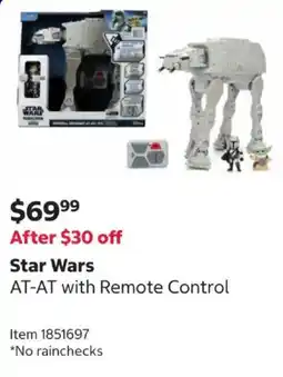 Costco Star Wars AT-AT with Remote Control offer