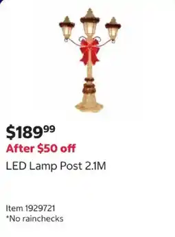 Costco LED Lamp Post 2.1M offer