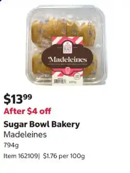 Costco Sugar Bowl Bakery Madeleines offer