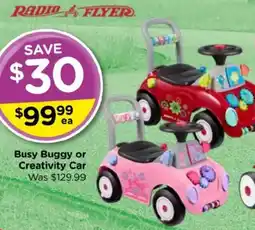 Toyworld Radio Flyer Busy Buggy or Creativity Car offer