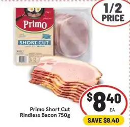IGA Primo Short Cut Rindless Bacon offer