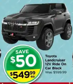 Toyworld Toyota Landcruiser 12V Ride On Car Black offer