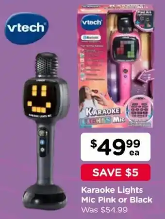 Vtech Karaoke Lights Mic Pink or Black