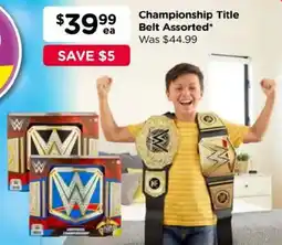 Toyworld WWE Championship Title Belt Assorted offer