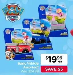 Toyworld PAW PATROL Basic Vehicle Assorted offer