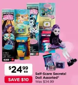Toyworld Monster High Self-Scare Secrets! Doll Assorted offer