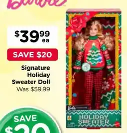 Toyworld Barbie Signature Holiday Sweater Doll offer