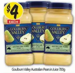 NQR Goulburn Valley Australian Pears in Juice offer