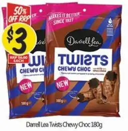 NQR Darrell Lea Twists Chewy Choc offer