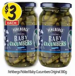 NQR Fehlbergs Pickled Baby Cucumbers Original offer