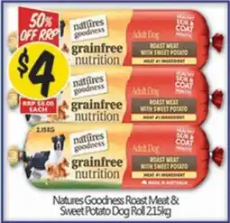 NQR Natures Goodness Roast Meat & Sweet Potato Dog Roll offer