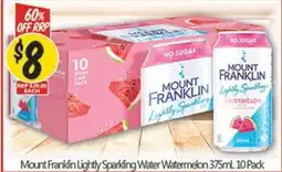 NQR Mount Franklin Lightly Sparkling Water Watermelon offer