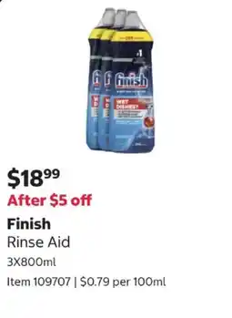 Costco Finish Rinse Aid offer
