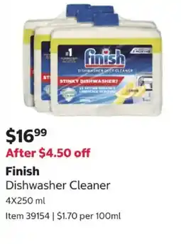 Costco Finish Dishwasher Cleaner offer