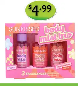 Shiploads Sunkissed body mist trio offer